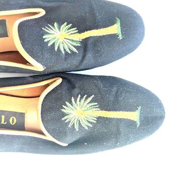 House of Zalo Embroidered Palm Tree Smoking Flats slippers Loafers size 7.5 - Picture 7 of 8